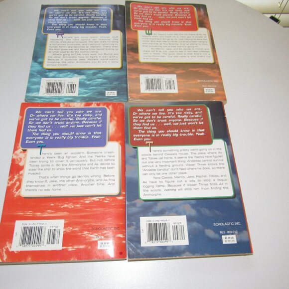 Vintage 90s Animorphs Lot – K.A. Applegate – Scholastic Paperbacks #9-12 - Picture 2 of 3